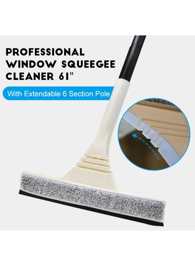 PAACHU Standard Window Squeegee for Car Windows, 2-in-1 Window Cleaner for Car Windshield, Gas Station, Shower, and Glass | Auto Squeegee with  Handle Soft Rubber Blade - Image 3